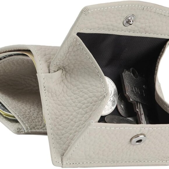 Women's Leather RFID Wallet Compact Minimalist Coin Card Holder for Daily Use - Picture 1 of 6